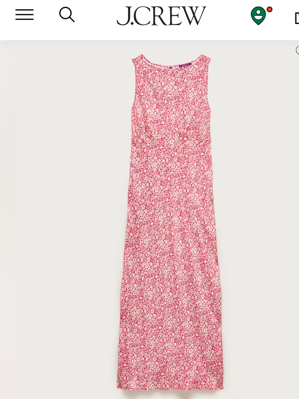 JCrew Liberty red floral slip dress size 0 red Liberty dress
